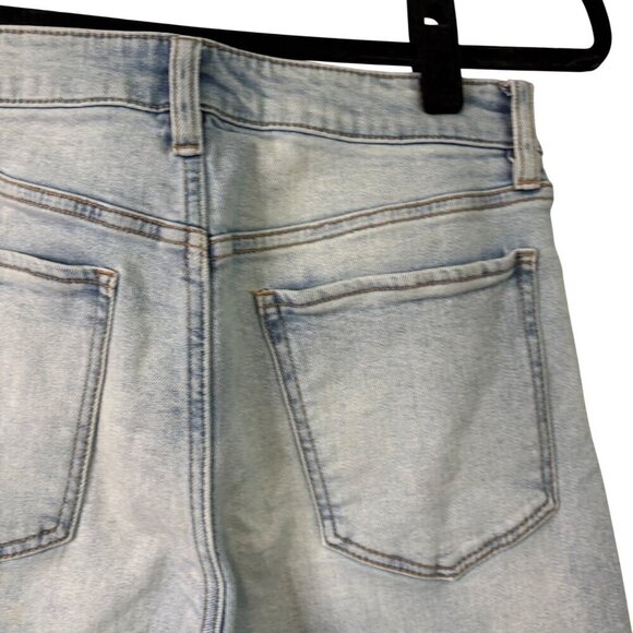 OAT New York Women's Light Wash High-Rise Wide-Leg Raw Hemline Stretch Size 28 - Picture 7 of 11